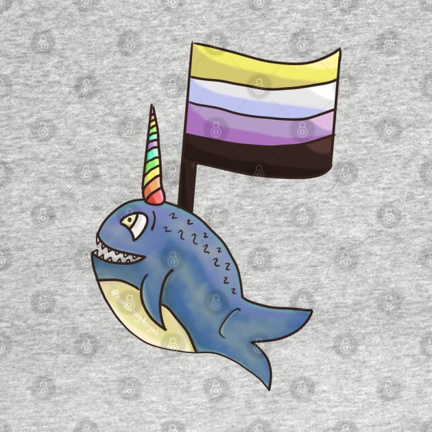 Narwhal For Nonbinary Pride by nonbeenarydesigns